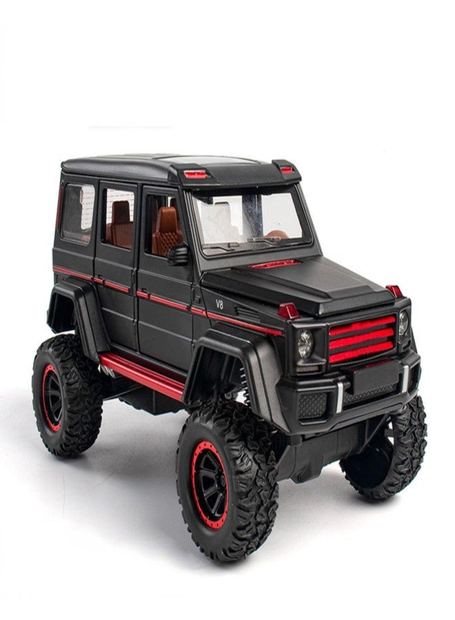 عطري سيارة ATRI 1:32 مصبوبة من المعدن 4x4 G Klessa تعمل بالسحب للخلف مع أضواء وصوت وباب قابل للفتح (أسود) - Image 1